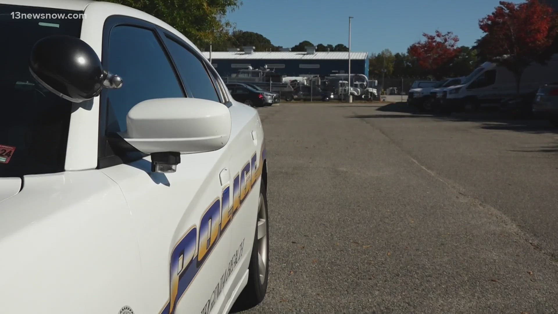 A Virginia Beach school crossing guard was hospitalized Tuesday after she was hit by a car on duty at New Castle Elementary School.