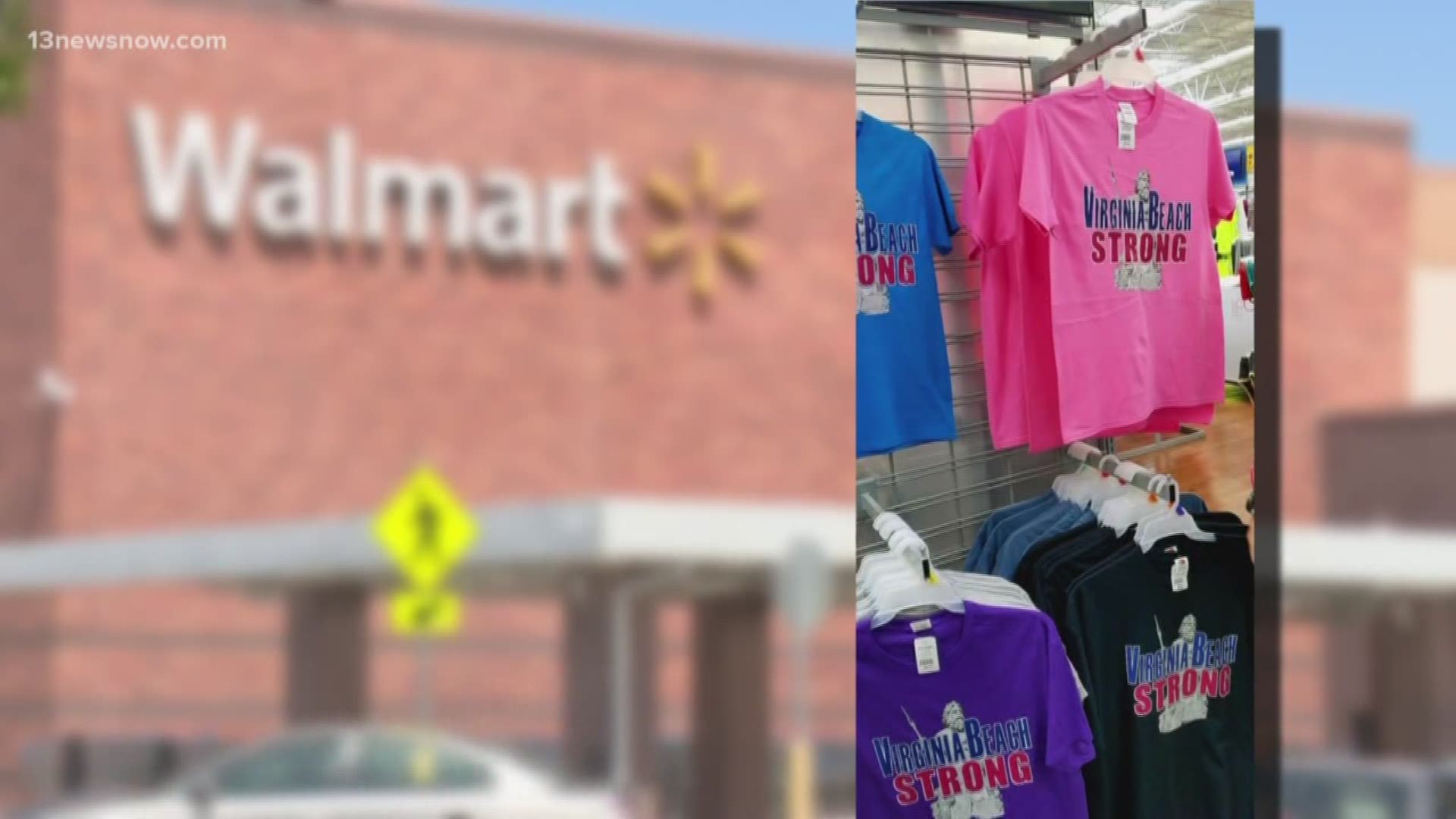 According to Walmart, the shirts, made by Super Gems, were taken down until they have signs letting customers know money from the shirts is being donated.