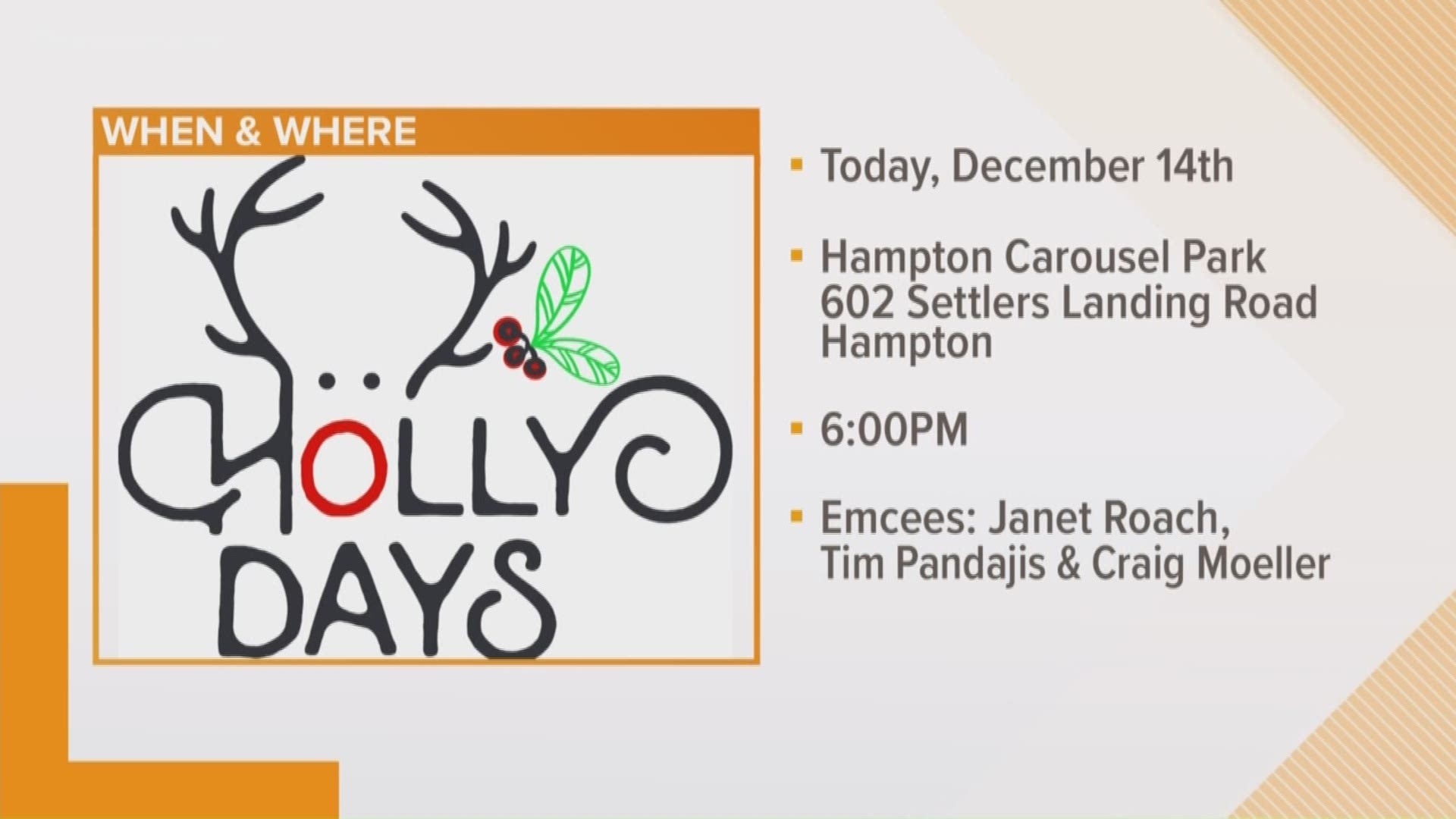 Hampton Holly Days Parade starts at 6 p.m. Dec. 14 near the Hampton Carousel Park.