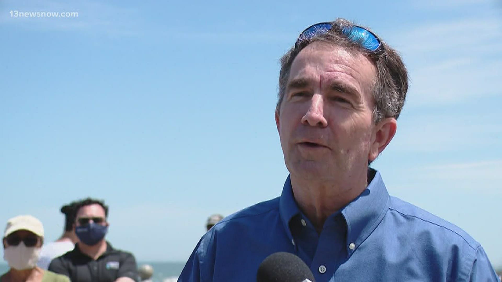 Northam has said Virginia Beach is considered a test before other Hampton Roads beaches can reopen.