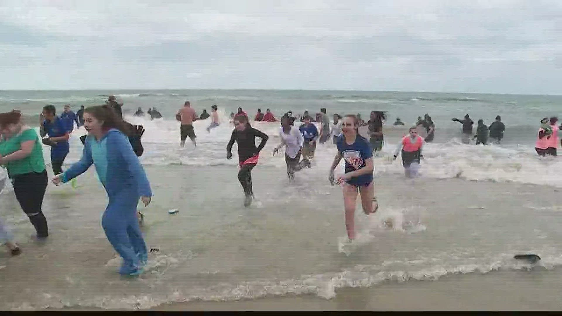 February isn't usually a busy time for local beaches