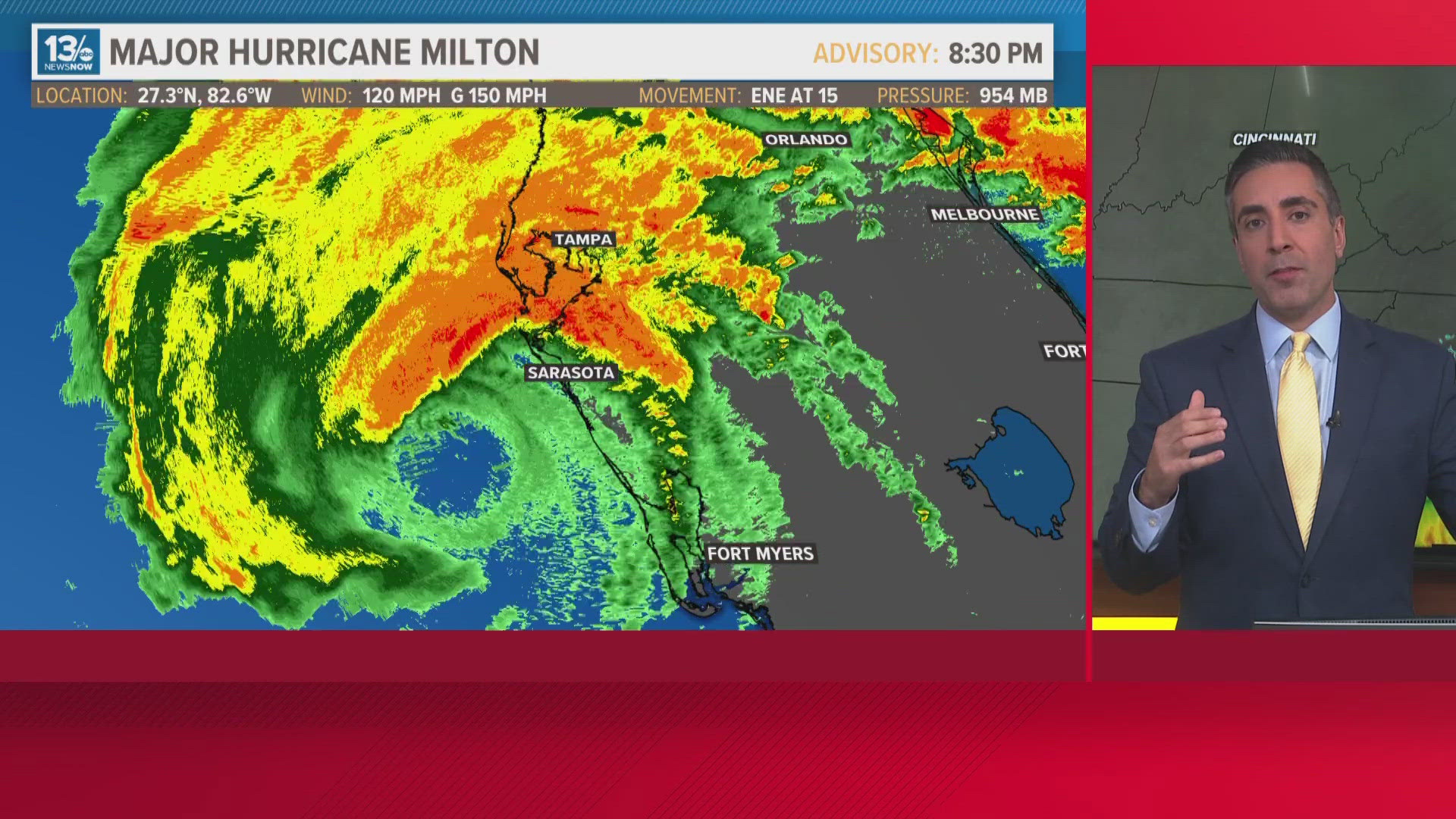 Hurricane Milton made landfall tonight as a strong category 3 storm in Siesta Key, Florida.