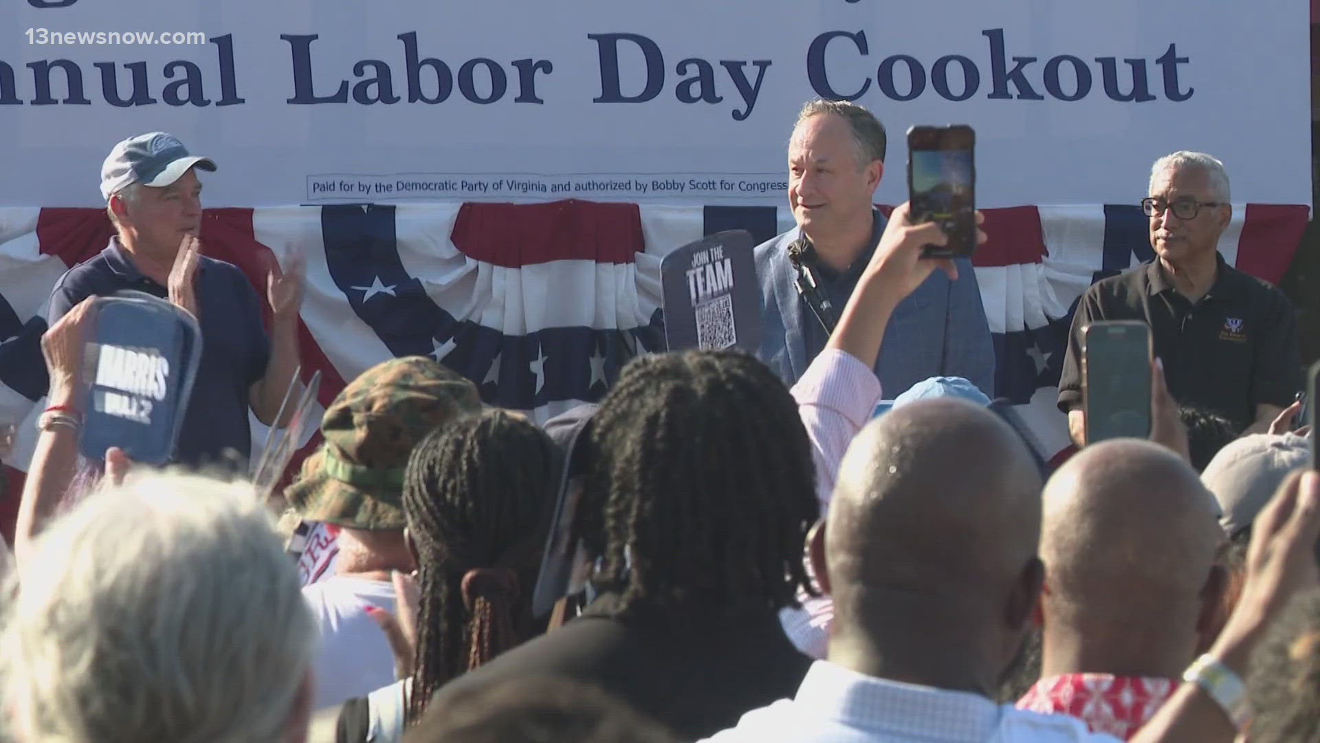 Plenty of Virginia Democrats, including Second Gentleman Doug Emhoff, headed to Newport News for Congressman Bobby Scott’s Annual Labor Day Cookout.