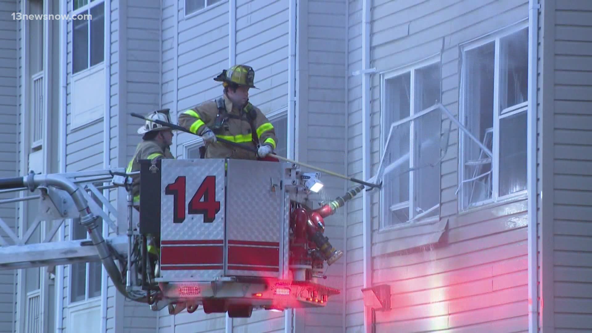 One day after some people were forced to jump from their burning condo in Norfolk, a story of heroism.