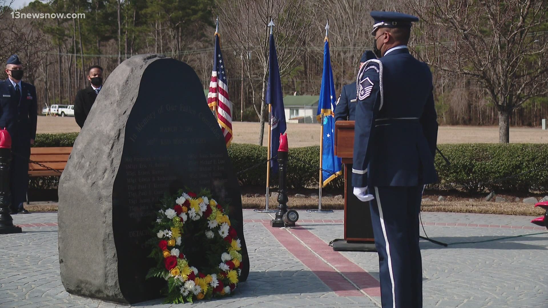 On March 3, 2001, a National Guard transport plane on the way back to Hampton Roads went down, killing everyone on board.