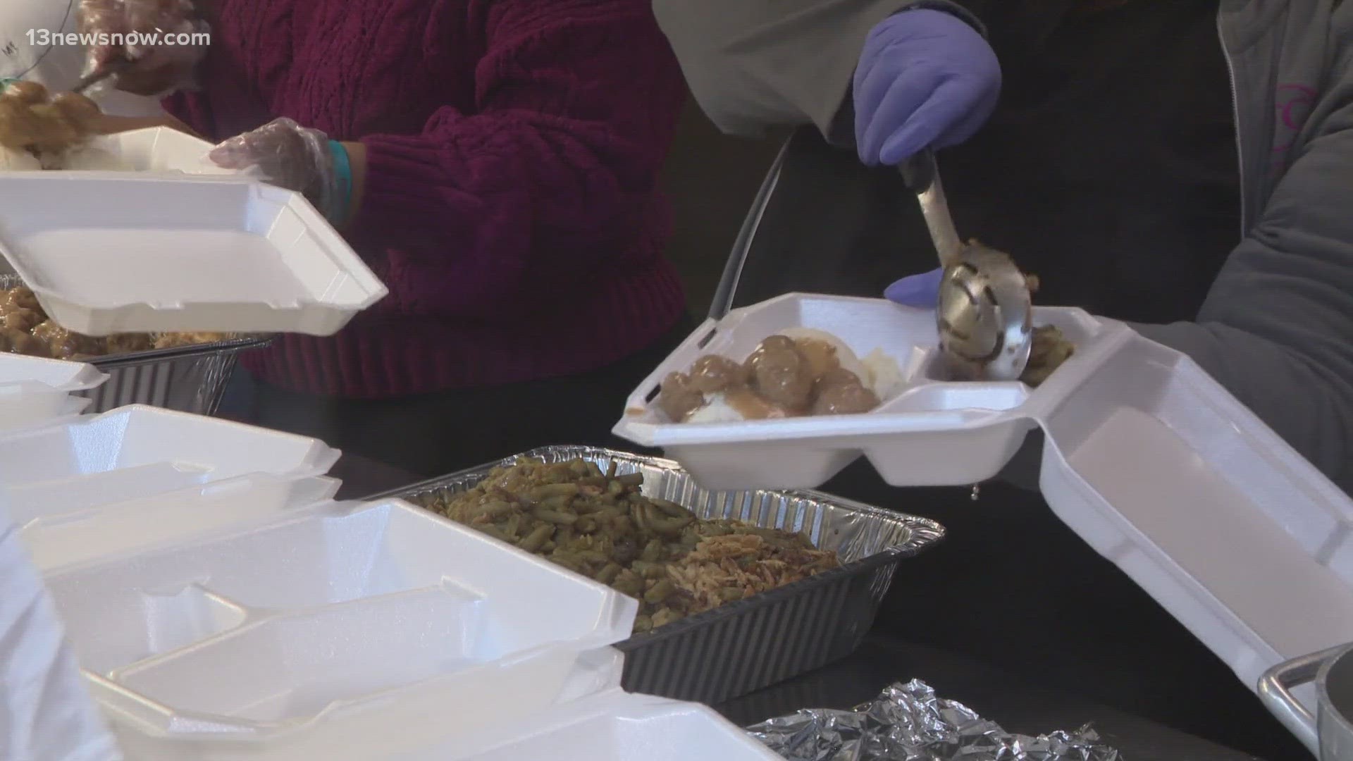 Virginia Beach volunteers serve hot meals to homeless community members
