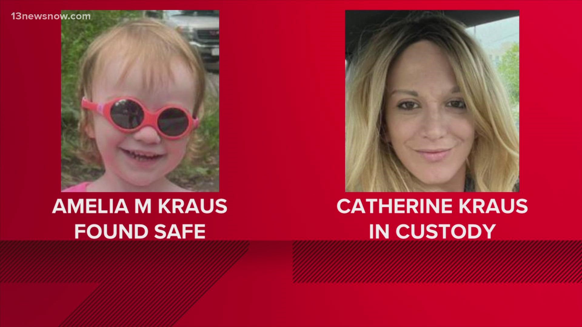 She was found in West Virginia safe, and charges are pending for her abductor.