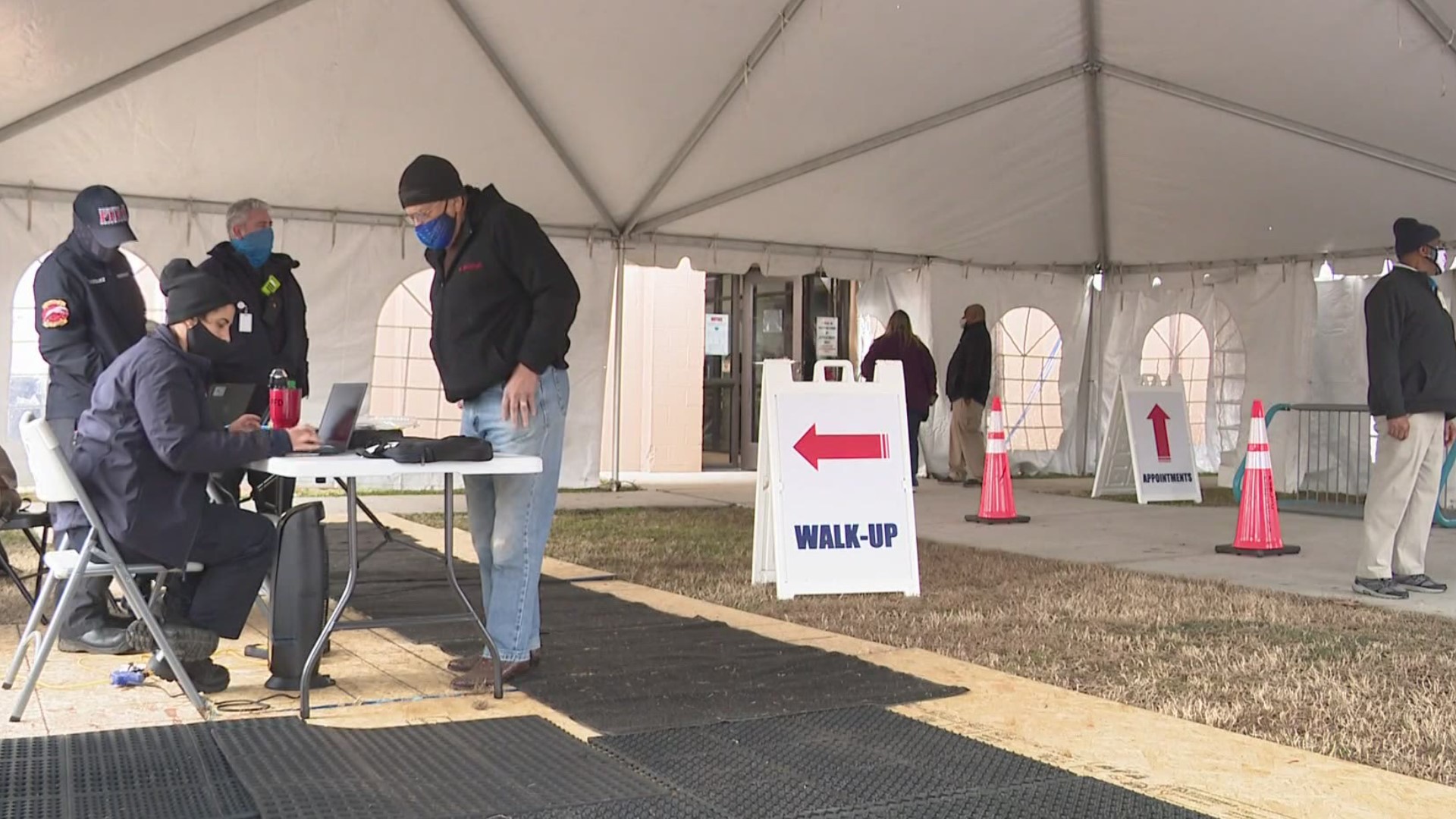 A spokesperson for the school division said officials were hoping to vaccinate at least half of its teachers and staff members on Wednesday.