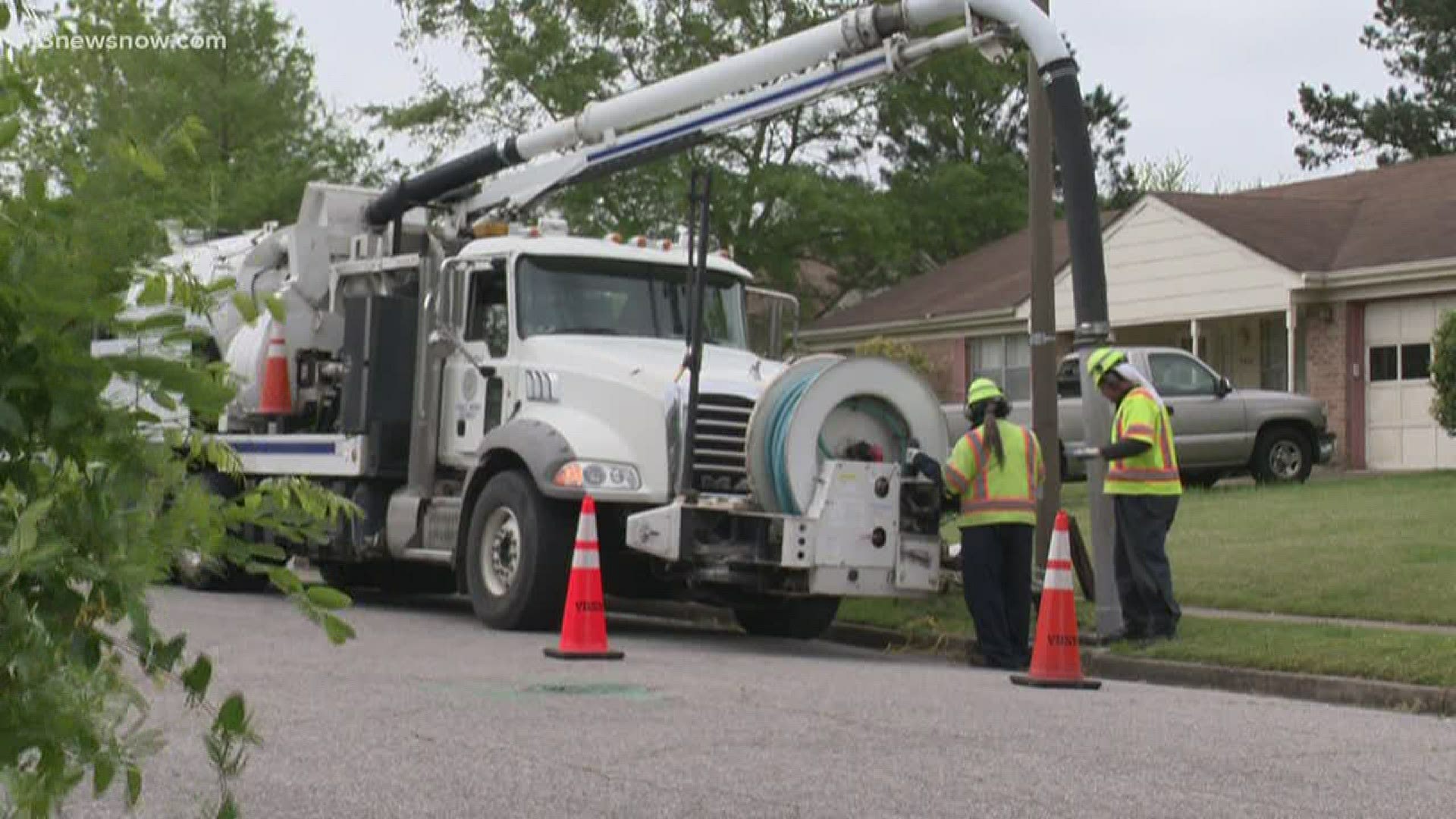 Crews in Hampton Roads worked proactively ahead of Thursday's storm to get storm drains cleaned out. The weather still took out power lines and flooded some roads.