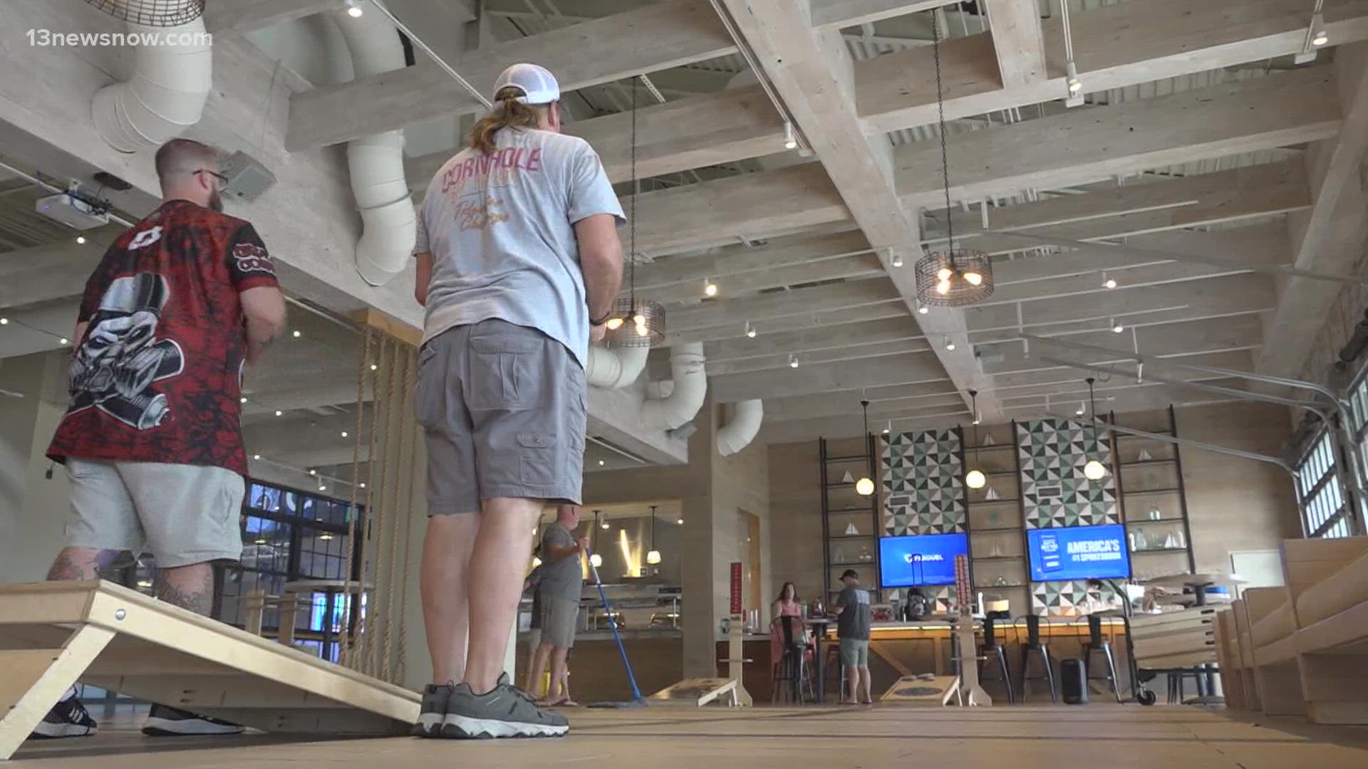 Sunday in Norfolk, people gathered for a memorial cornhole tournament. Organizer Mike Hopkins said half of the proceeds raised will go to the Navy Seal Foundation.