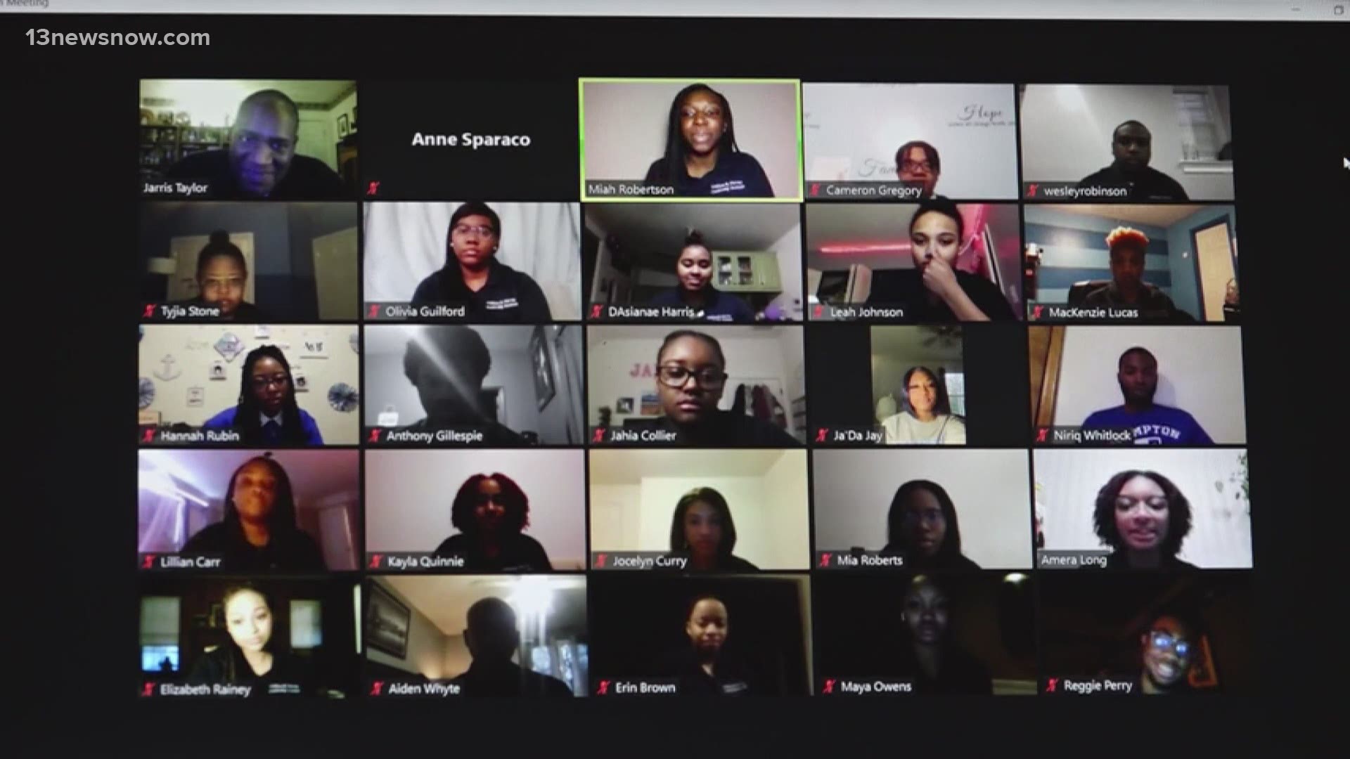 13News Now Anne Sparaco attended the virtual meet-up between Sen. Tim Kaine and Hampton University students who spoke about racial equity and lower healthcare costs.