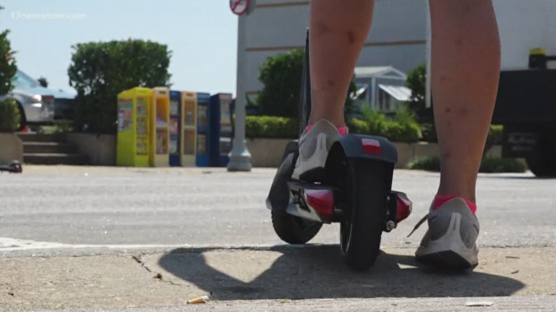 Virginia Beach police are cracking down on electric scooter users with citations. It's only legal to ride the scooter in trolley lanes, but people are taking them on to sidewalks and the boardwalk.