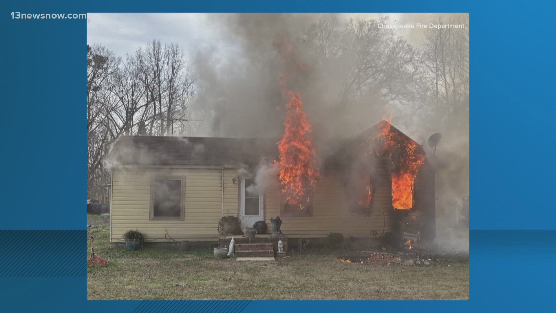 3 people displaced in Chesapeake house fire | 13newsnow.com