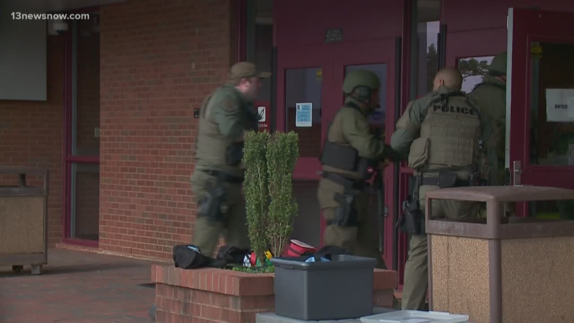 Suffolk police, firefighters, sheriff's deputies and school leaders took part in an active shooter drill at a high school.