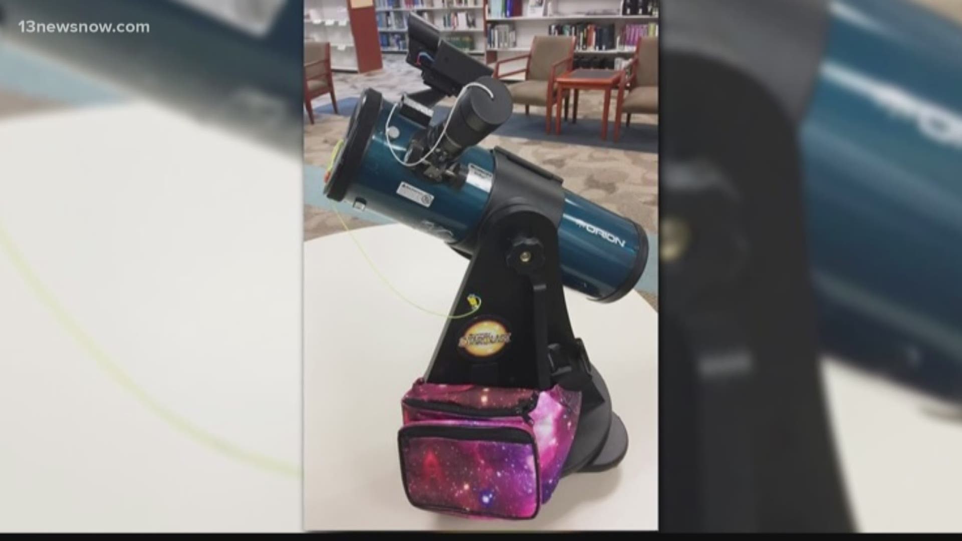 Telescopes are up for grabs at the Virginia Beach Public Library.