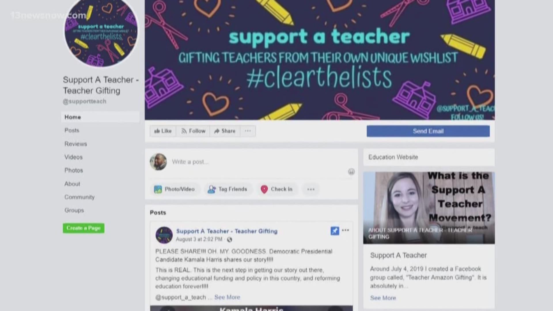 An online campaign to help teachers stock their classrooms, including some in Hampton Roads, has gone viral.