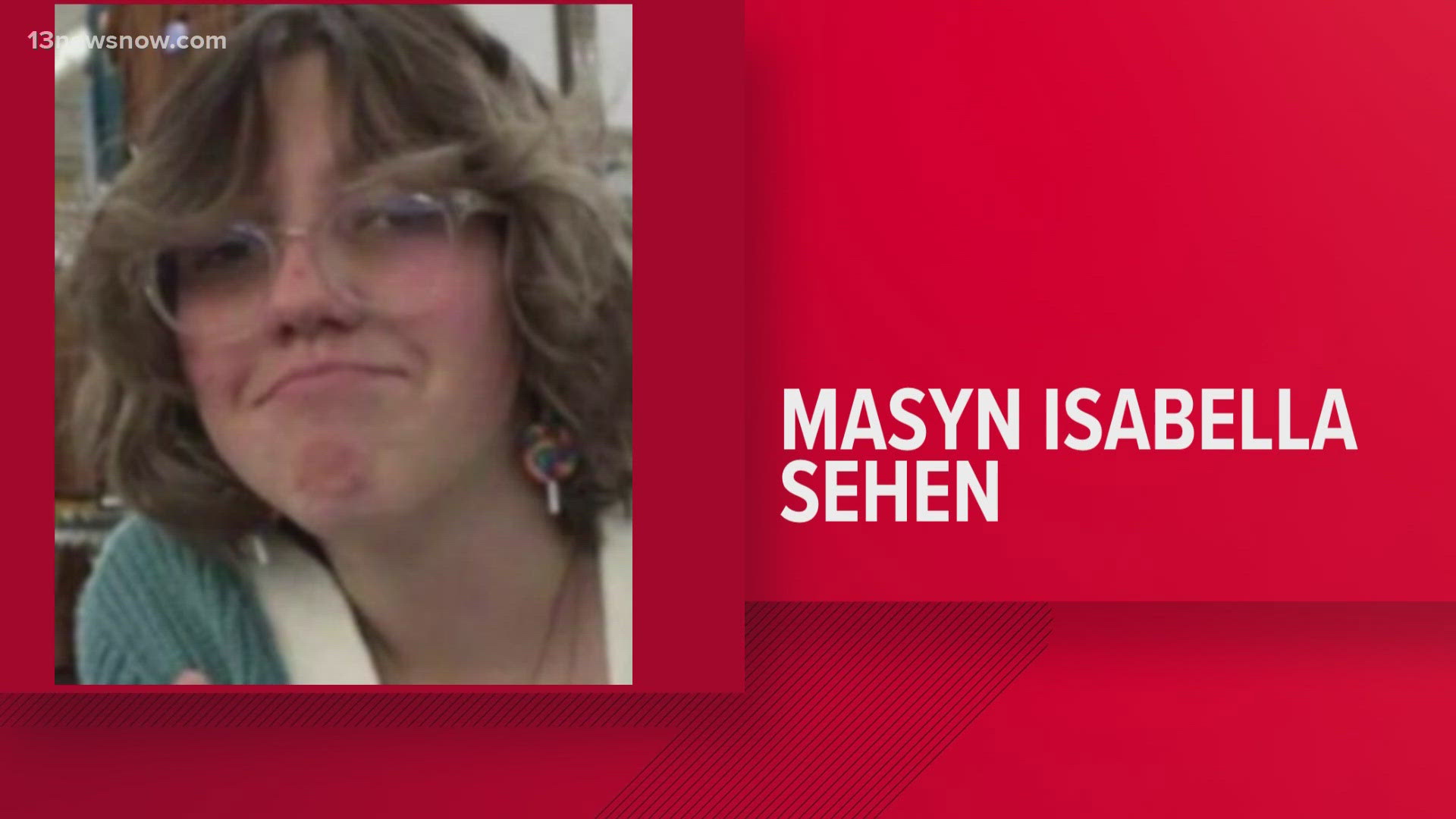 Masyn Isabella Sehen was last seen at 7:30 p.m. on Oct. 12, 2024, in the 3400 block of Daniels Run Road Northeast in Check, Virginia.