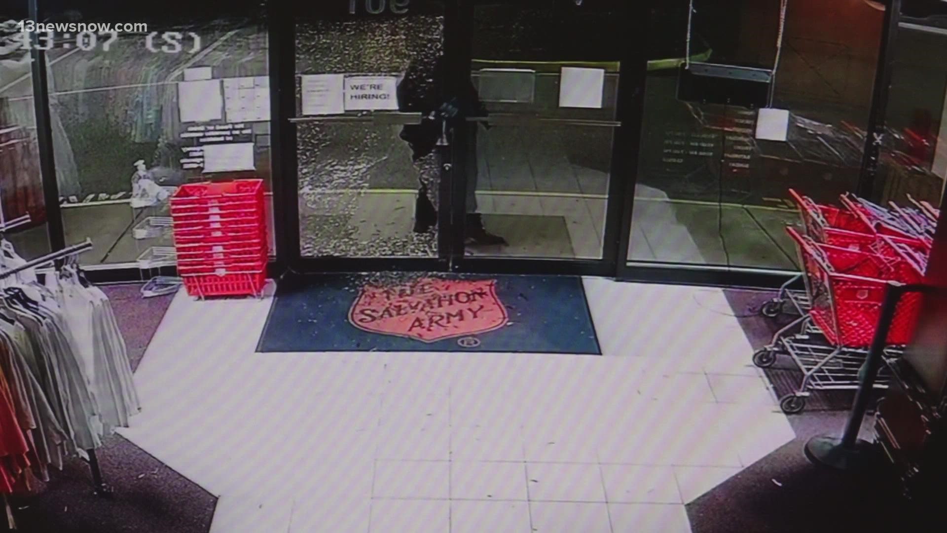 Detectives in Hampton and Chesapeake say they are investigating a string of thefts at Salvation Army donation stores.