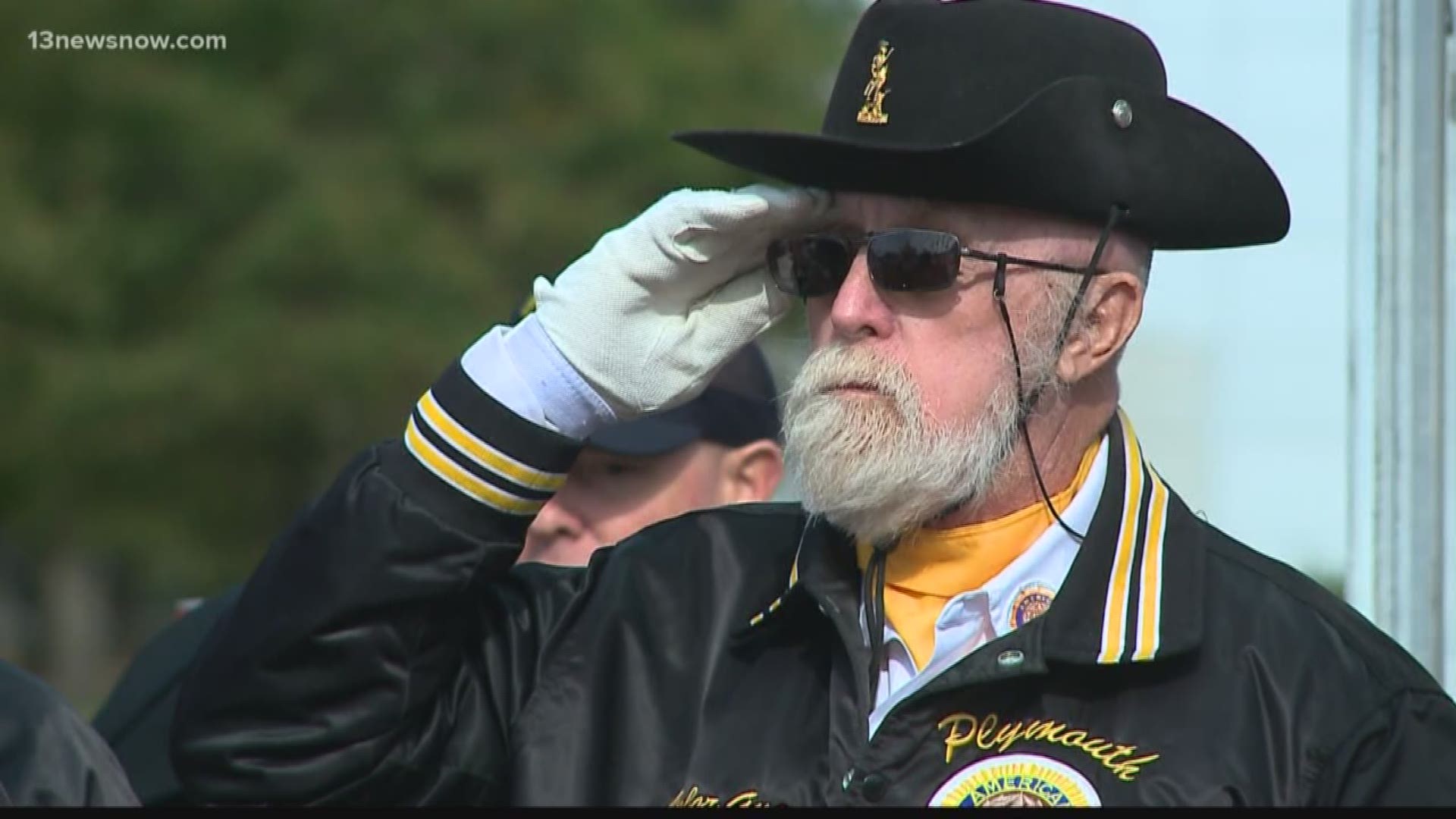 After the parades, veterans were honored in more solemn services across the Hampton Roads area.