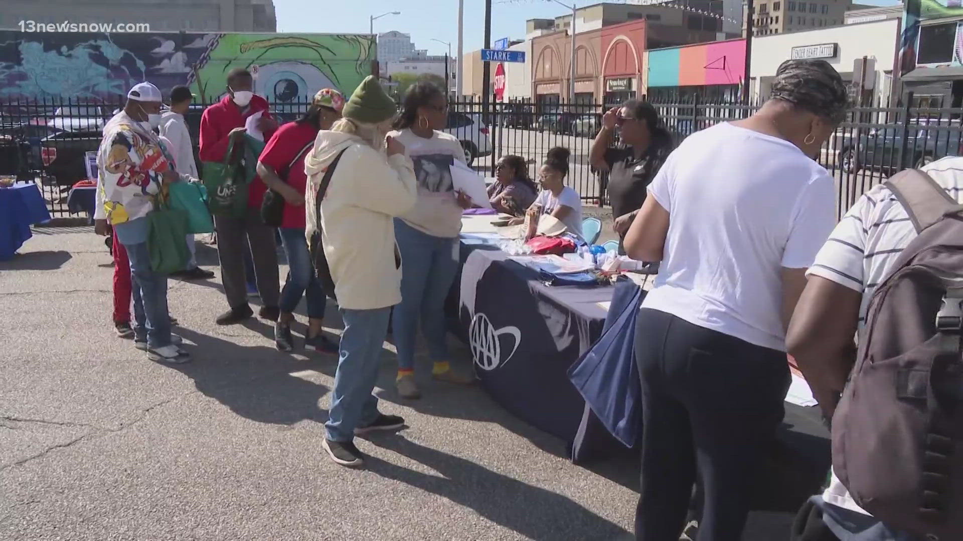 Neighbors in Norfolk had the opportunity to connect with local organizations for a resource block party in the city's Neon District.