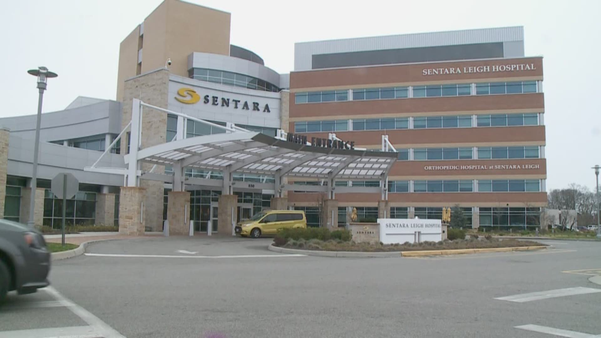 The hospital was on 'modified', then 'perimeter' lockdown for most of the day Sunday