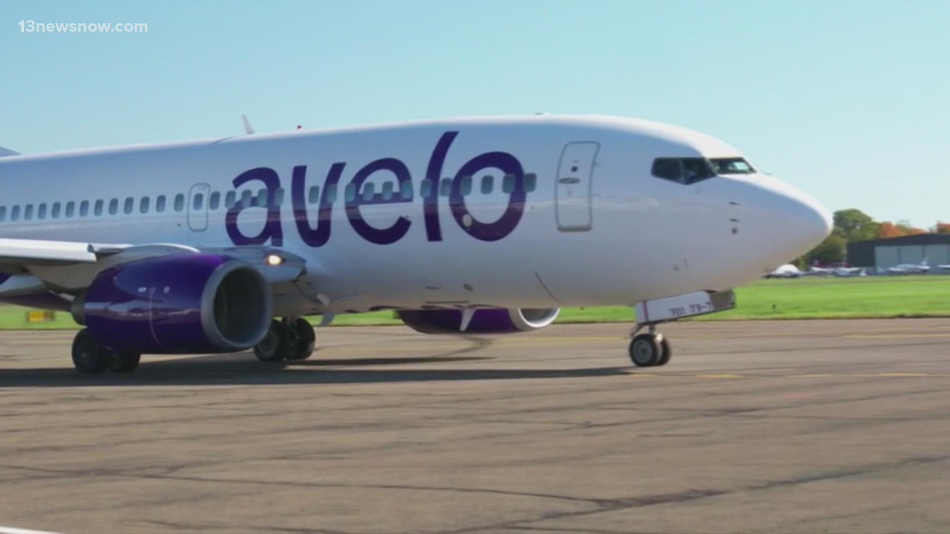 Avelo Airlines will offer two non-stop flights to Florida from the Newport News-Williamsburg International Airport.