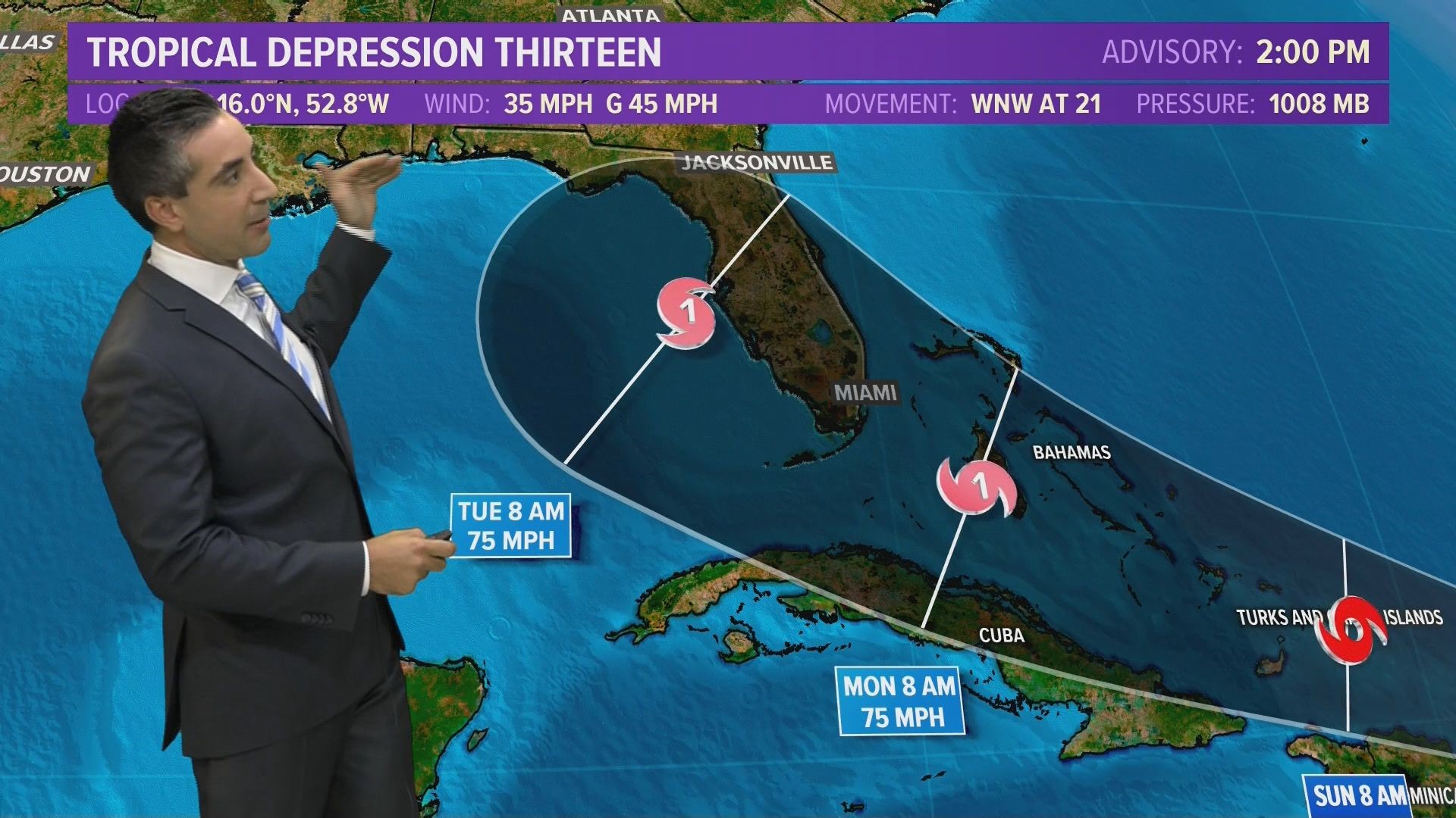 13News Now Meteorologist Tim Pandajis gives a tropics update for Thursday, August 20, 2020.
