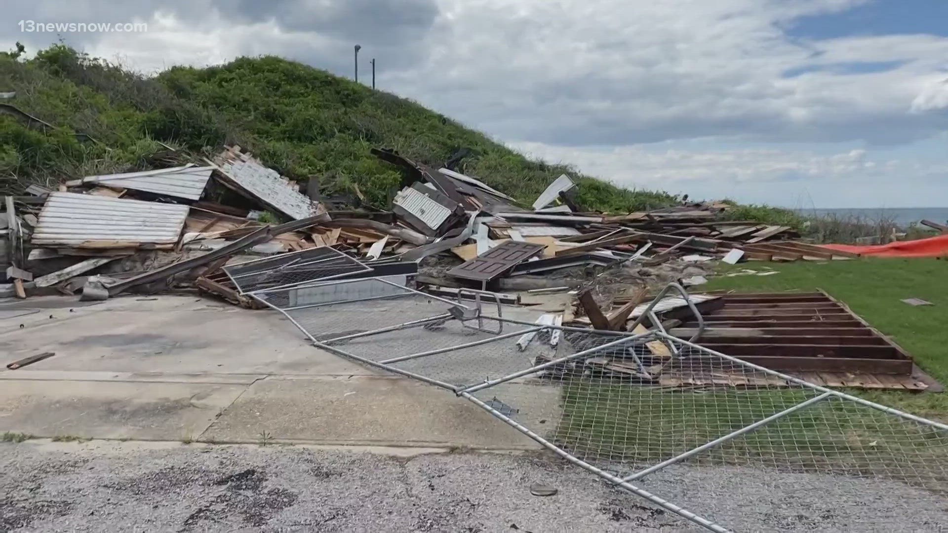 Virginia Beach tornado damage includes Fort Story base