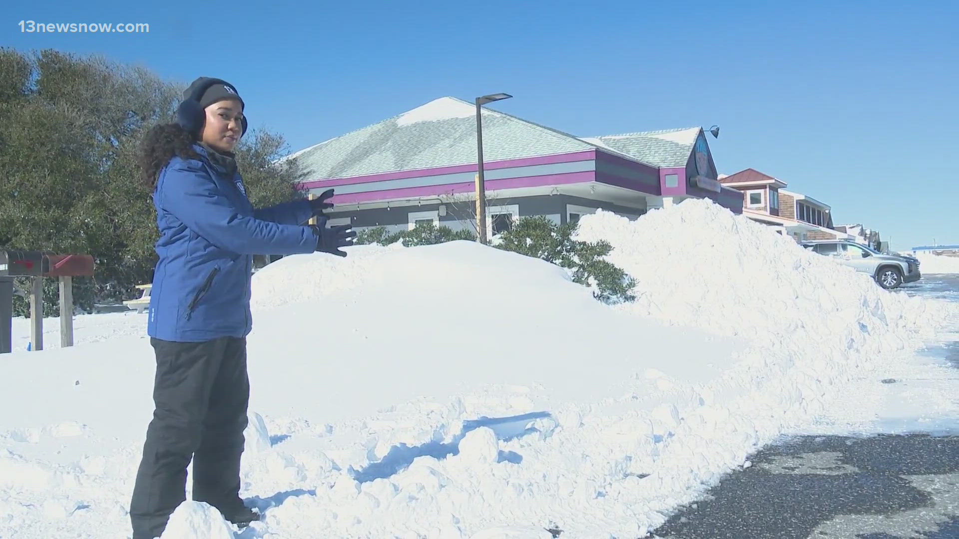 Outer Banks digging out of the snow after weekend winter storm ...