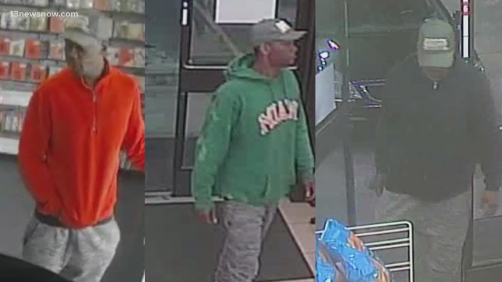 The same man is suspected of robbing Old Skool Games on Portsmouth Boulevard and two 7-Elevens. Now police are asking for your help to identify him.