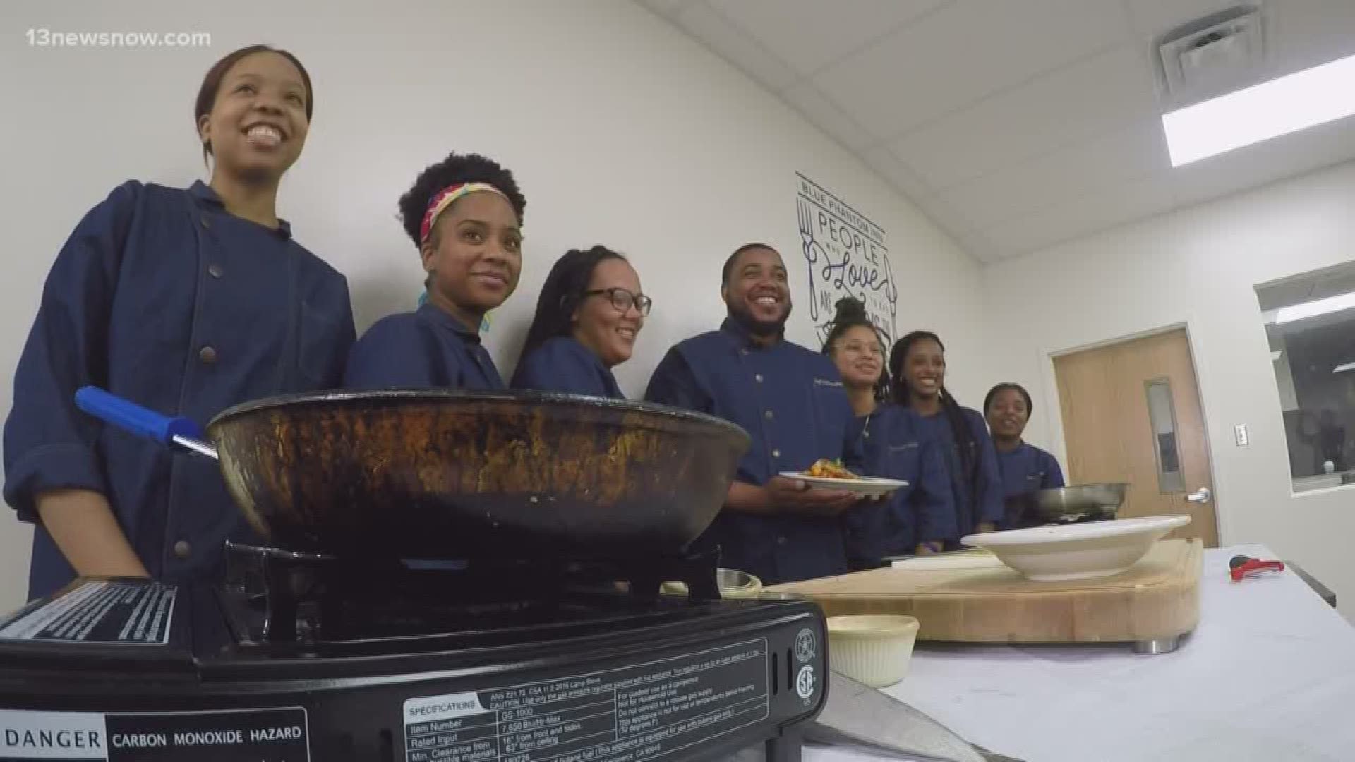 A group of high school culinary students in Hampton said they're spicing up outer space with a dish made specifically for astronauts.
