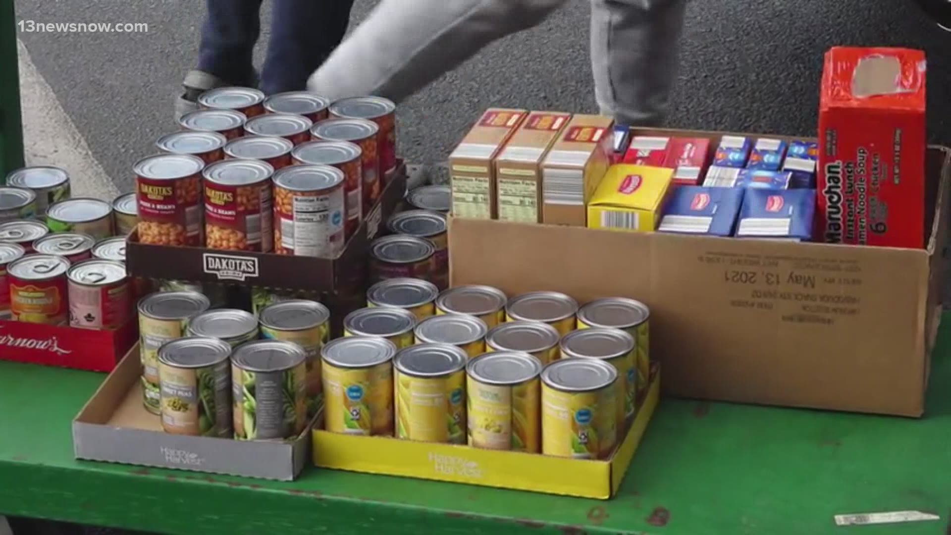 The Martin Luther King Jr. Day of Service Food Drive was held in Newport News to donate to the community.