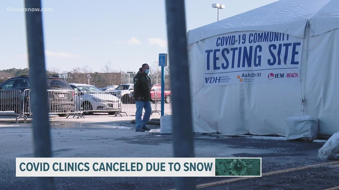 COVID-19 clinics canceled due to winter weather