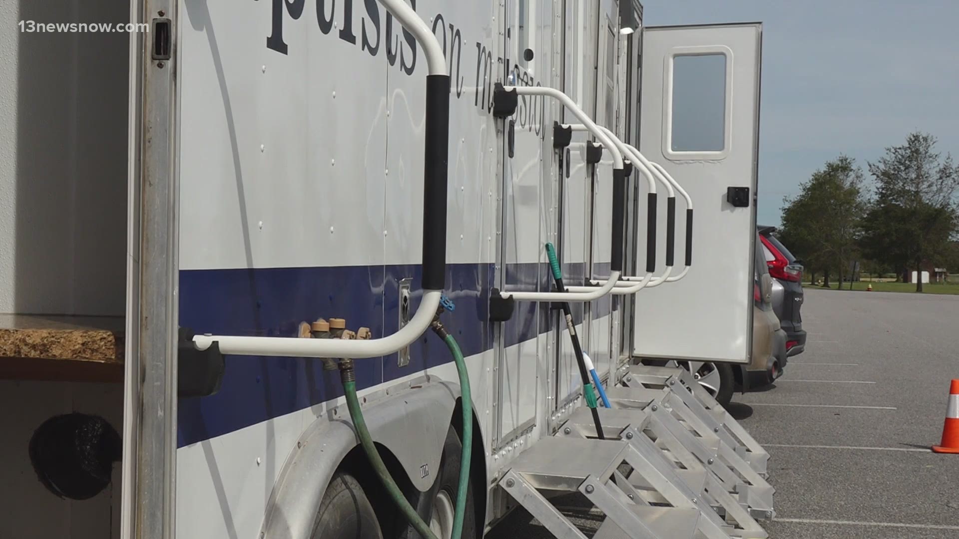 Southern Baptist Disaster Relief is allowing residents to shower and do laundry in their trailers while crews work to inspect every sewer system in the area.