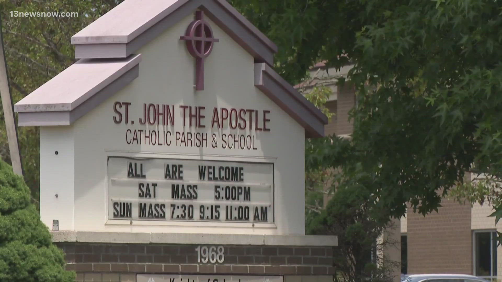 The Catholic Diocese of Richmond has removed Pastor Rob Cole from St. John the Apostle's Church.