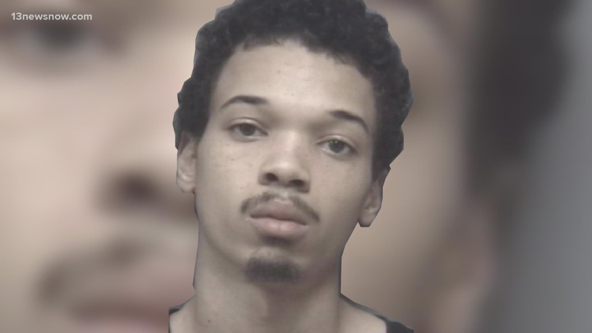 The Isle of Wight Sheriff's Department is searching for a 23-year-old man who they believe shot and killed a 26-year-old on Thursday.