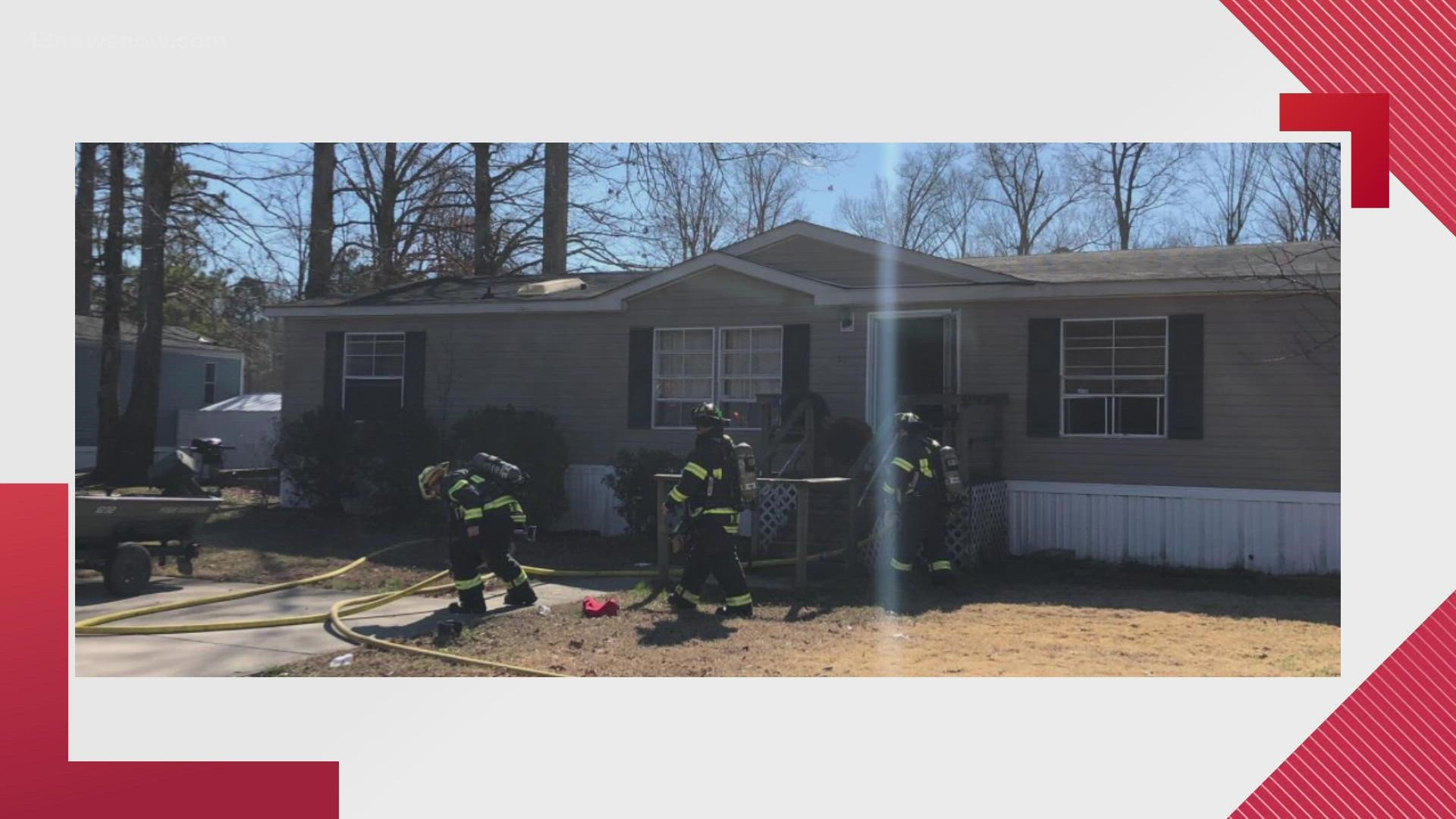 The fire is in someone's home on Nansemond Parkway.