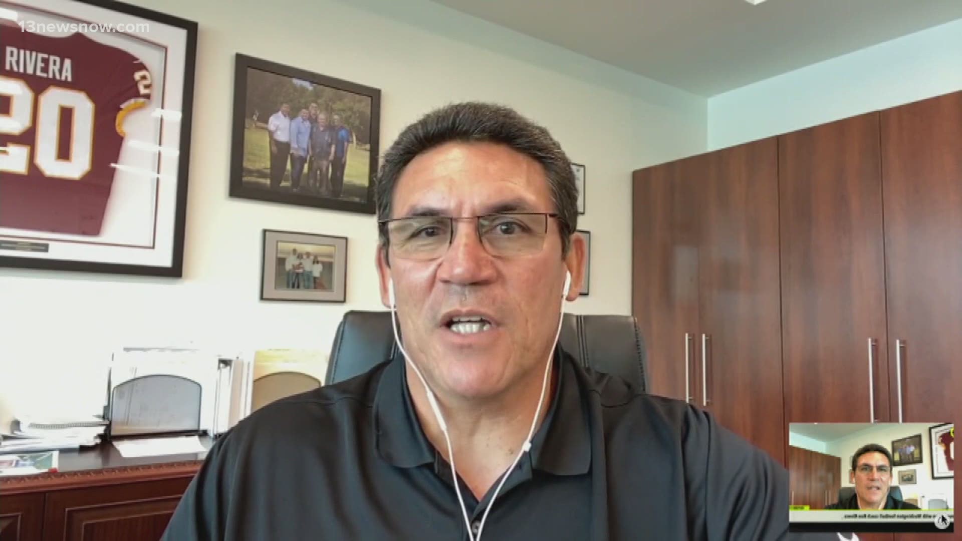 Washington's NFL coach Ron Rivera talks name, team culture change