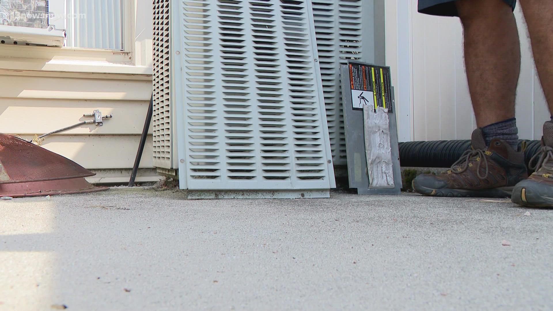 Many Virginia Beach technicians are busy maintaining and repairing air conditioning units due to high temperatures.