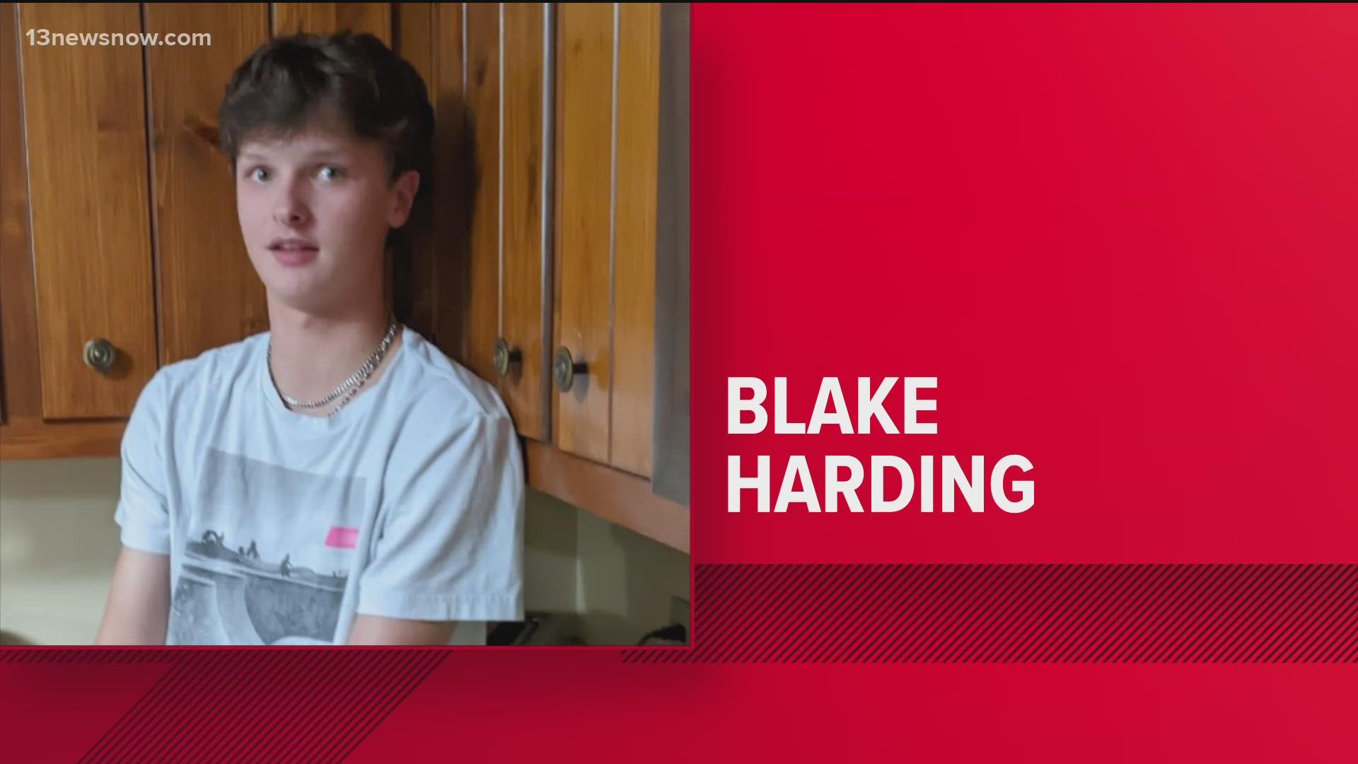 16-year-old Blake Harding is considered endangered.