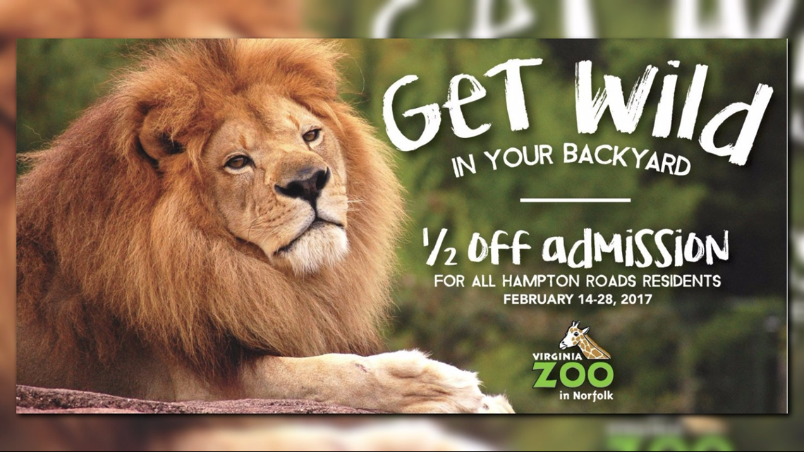 Virginia Zoo admission halfoff for Hampton Roads residents