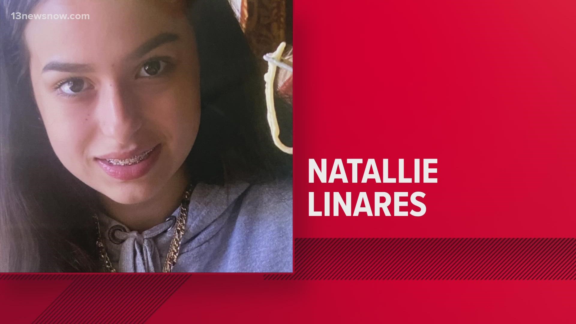 Natallie Maritza Linare was last seen more than a week ago. Police said she hasn't been home or to school since then.