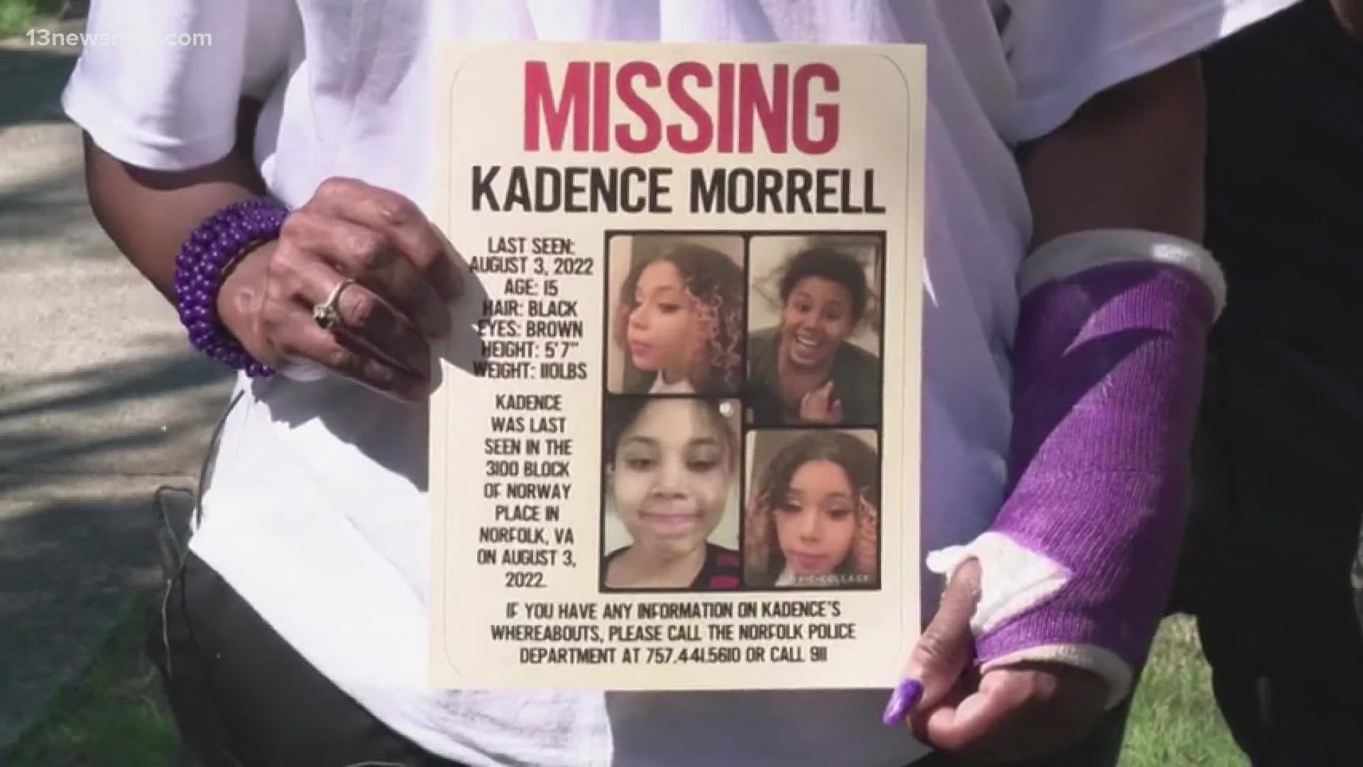 Kadence Morrell was found safe in Arizona after being reported missing in Norfolk.