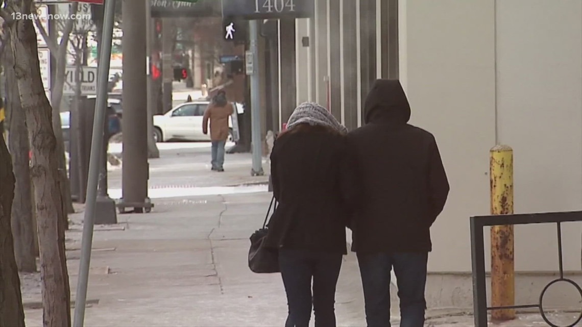 Freezing temperatures and strong winds raise health concerns across the Hampton Roads area