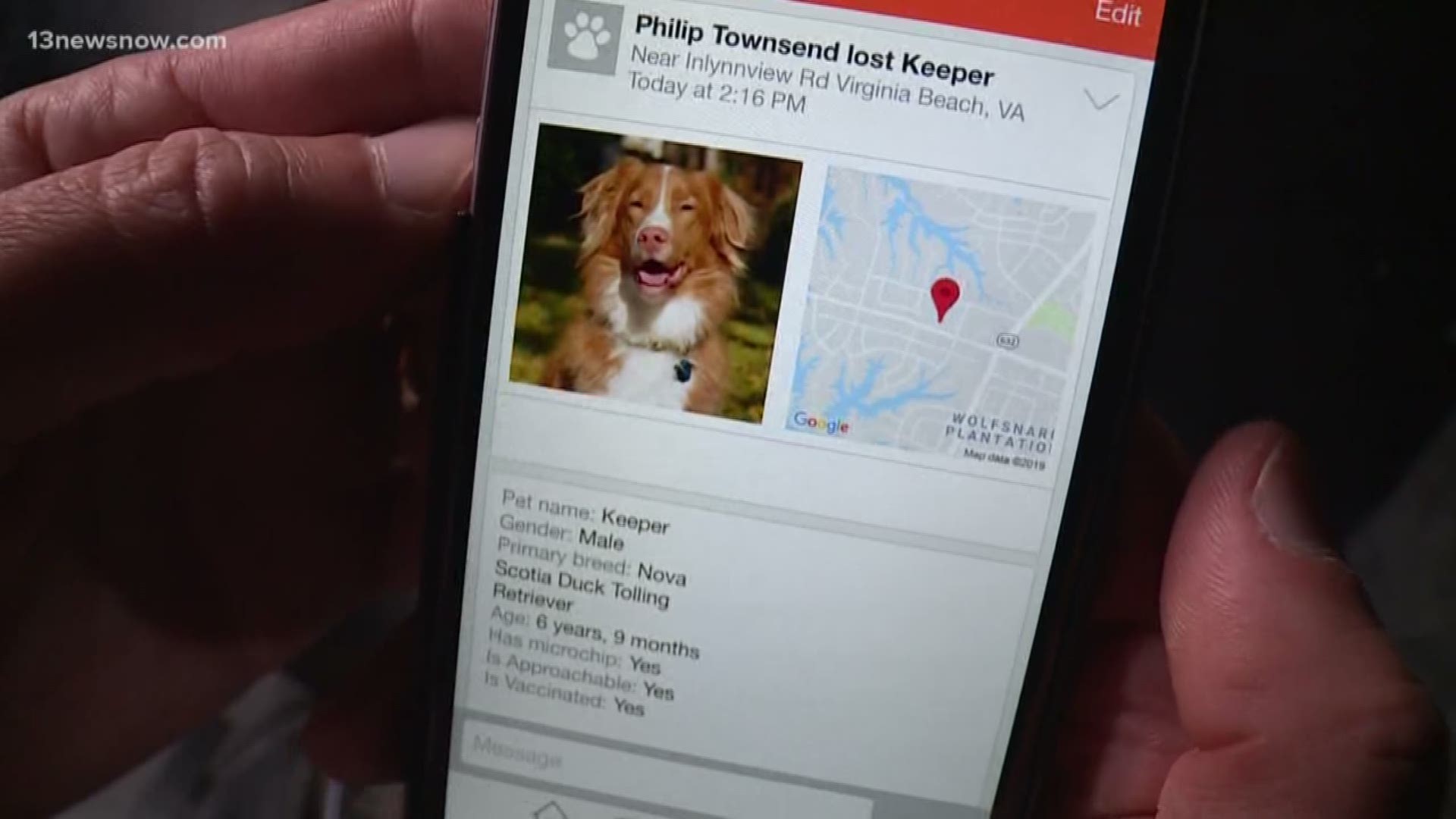 Norfolk Animal Care and Adoption Center is using facial recognition to reunite lost pets with their owners. The organization is also adding the available pets for adoption on the Finding Rover app.