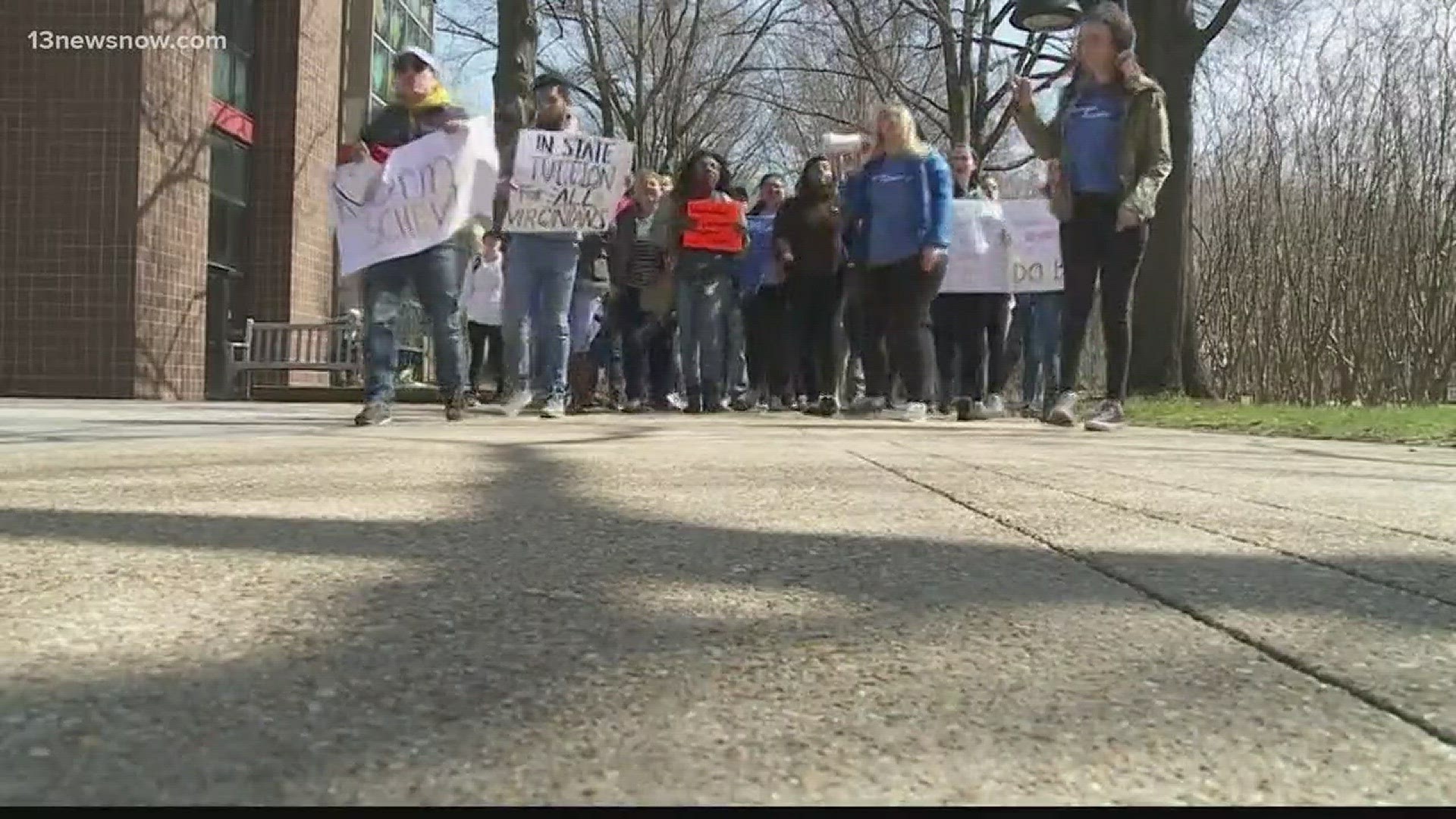 ODU students are demanding the University reject a state policy they say unfairly targets the children of immigrants.