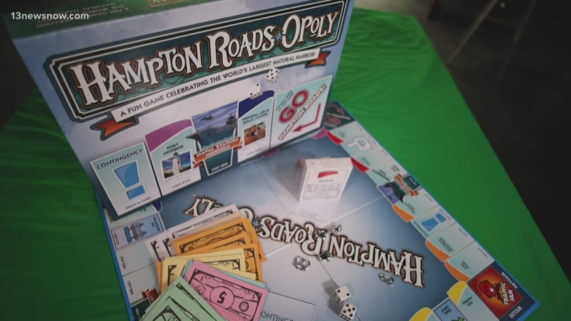 There's a Hampton Roads inspired version of Monopoly. The game is called Hampton Roads-Opoly and it features local real estate like the Chrysler Museum of Art and Busch Gardens. Instead of going to jail though, users get stuck in a traffic jam.