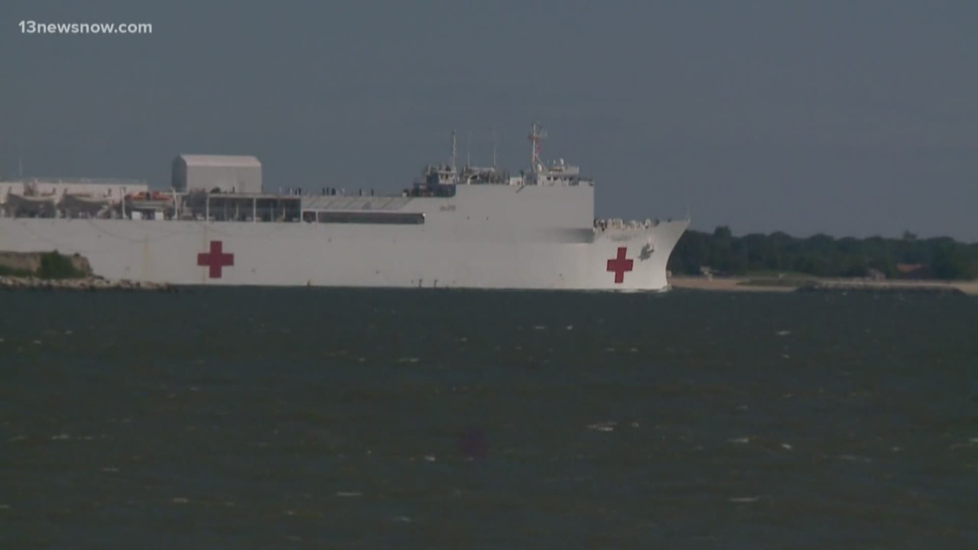 Hospital ship USNS Comfort leaves on 5-month deployment