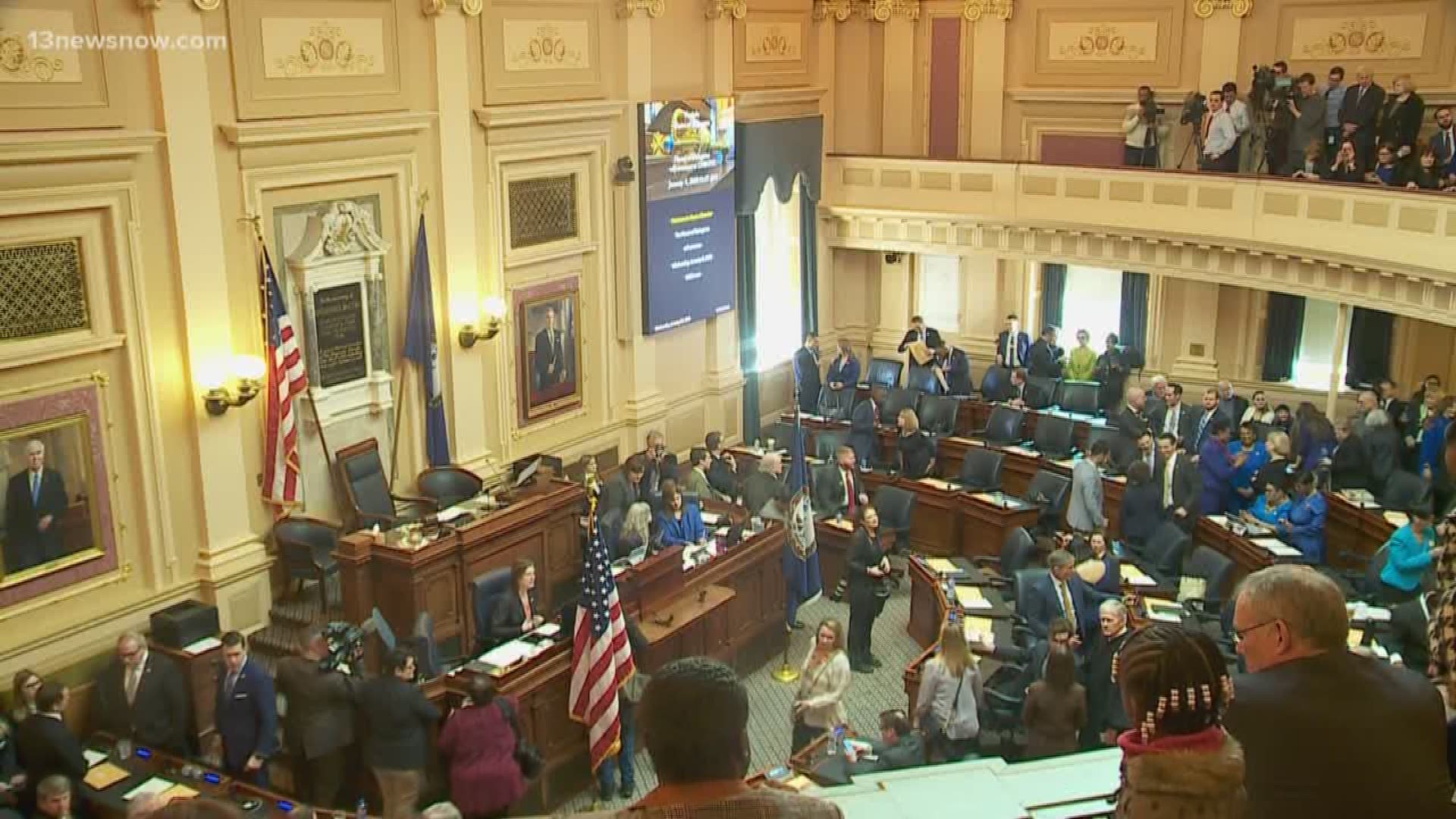 13News Now Jaclyn Lee was in Richmond to see how the first day of the 2020 General Assembly session went in a Democratically-controlled statehouse.