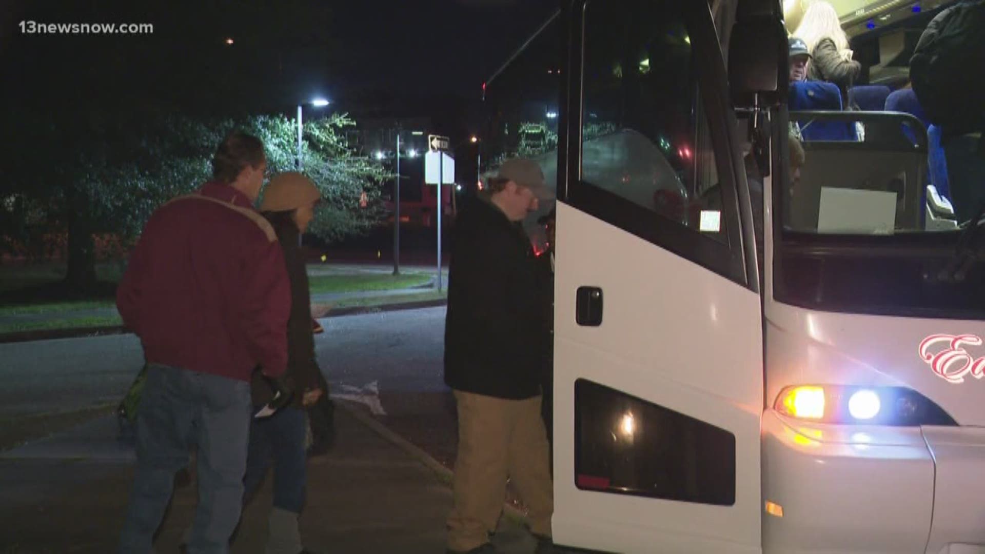 Five busloads of people traveled from Virginia Beach to Richmond for the "Lobby Day" rally. Other gun advocates caravans met in Norfolk, Hampton and Williamsburg.